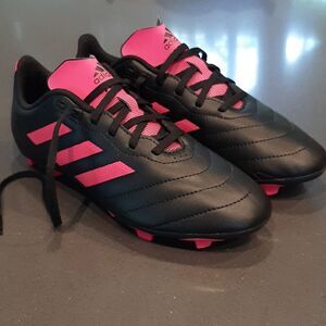 ADIDAS Black and Pink Athletic Kleats NWOT